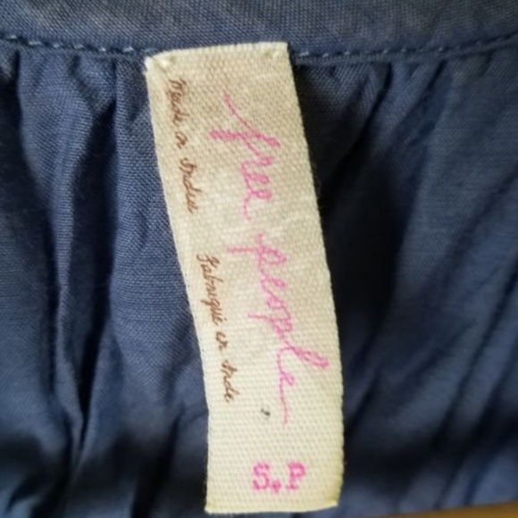 Free People Boho Crochet Trim Split Back Tank - Picture 2 of 7